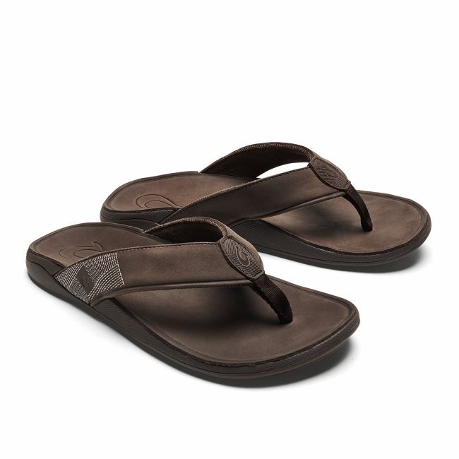 Sandalias Olukai Tuahine - Chanclas Hombre Cafes 20478-236